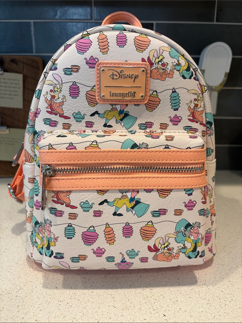 Loungefly Disney Alice in Wonderland Tea Party Backpack NWT